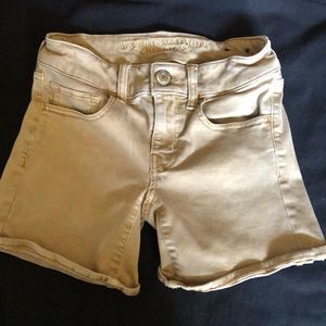 American Eagle Twill Midi Shorts